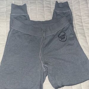 Victoria's Secret Gray Track Pants High Waist Tapered Fit